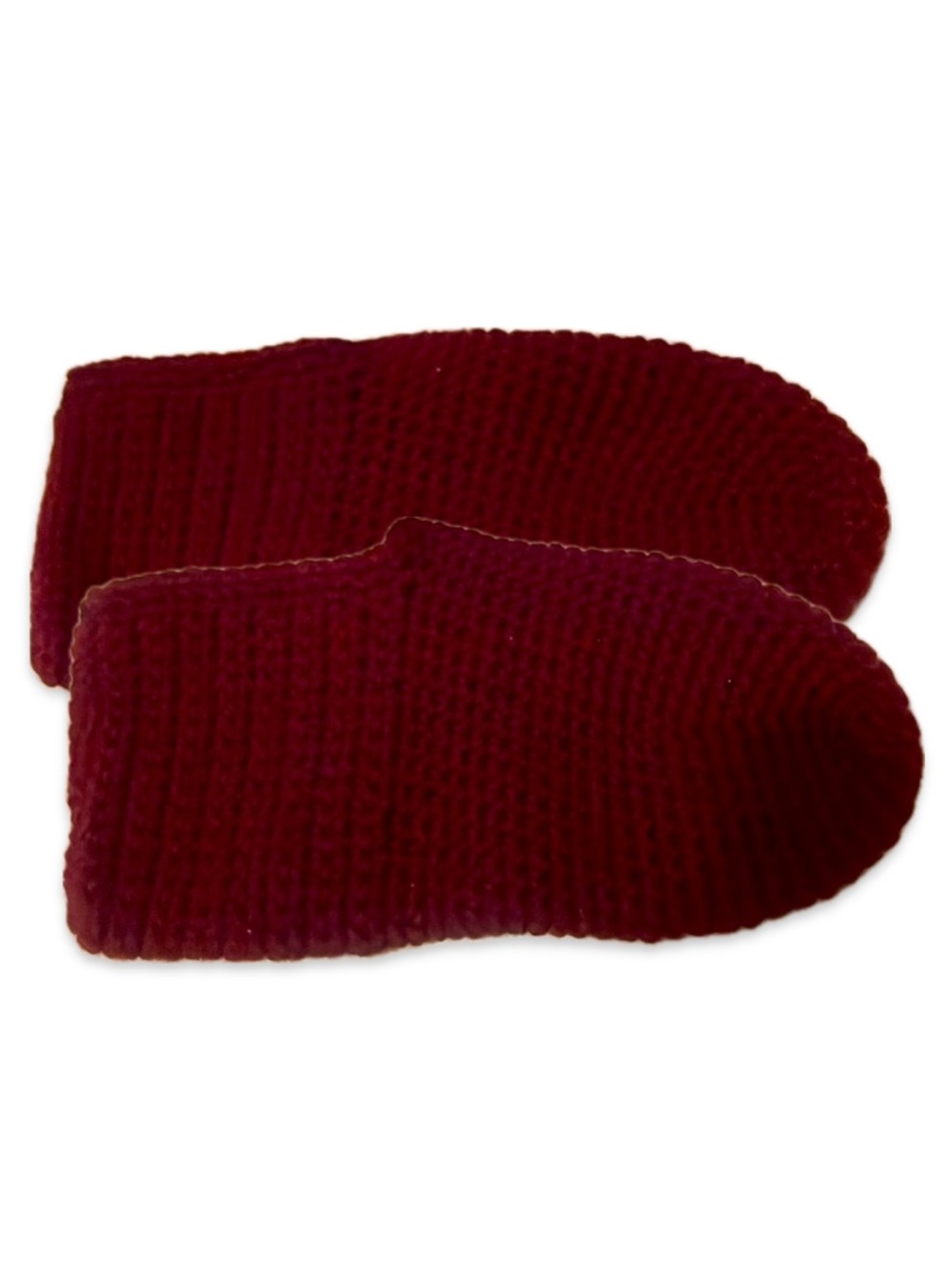 Hand Knit Slippers - Burgundy/Dark Purple NEW NWOT